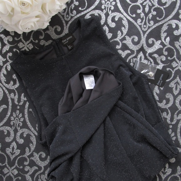 NWT Nordstrom Metallic Wrap Cocktail Midi Dress M - Picture 8 of 8